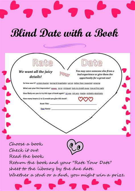 Printable Blind Date With A Book