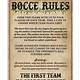 Printable Bocce Ball Rules