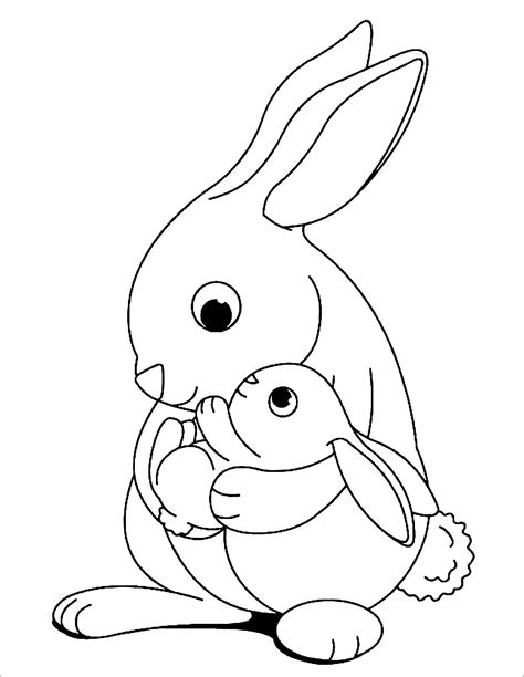 Printable Bunny Rabbit Coloring Pages