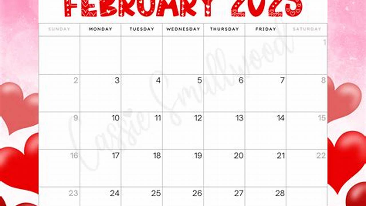 Printable Calendars Feb 2025