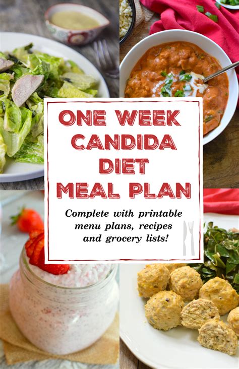 Printable Candida Diet Meal Plan