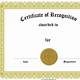 Printable Certificate Of Recognition