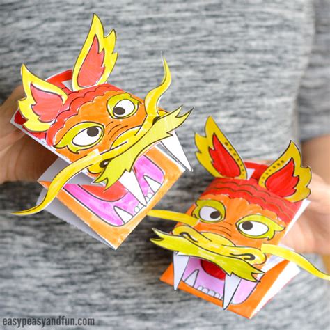 Printable Chinese Dragon Puppet