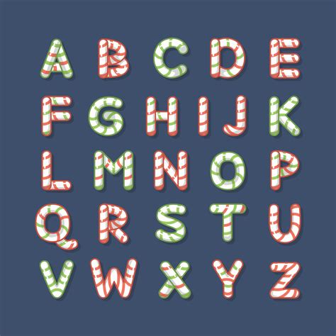 Printable Christmas Alphabet Letters