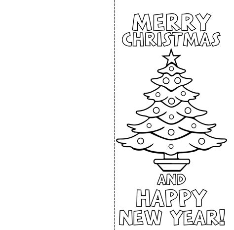 Printable Christmas Card To Color