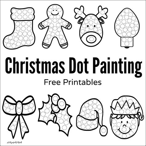 Printable Christmas Dot Painting