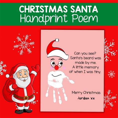 Printable Christmas Handprint Poem