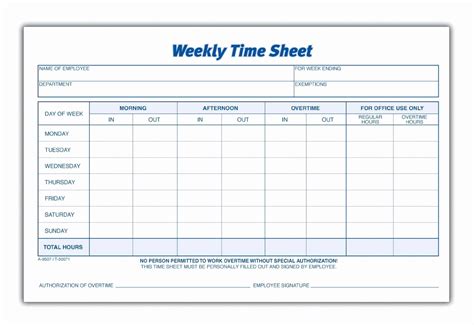 Printable Clock In And Out Sheet