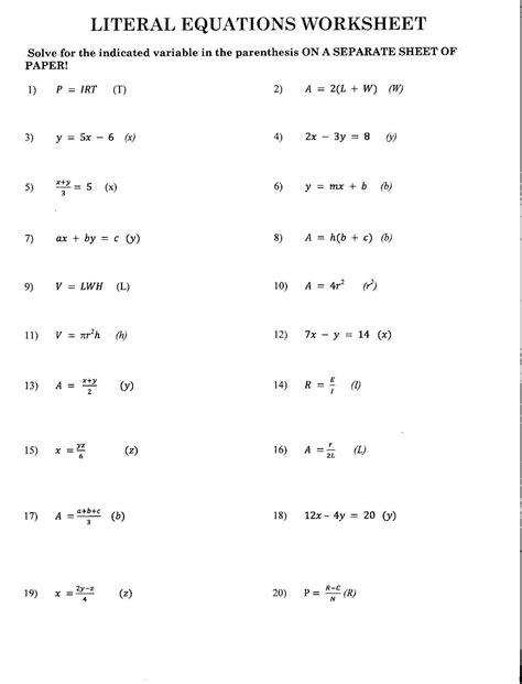 Printable College Algebra Practice Worksheets For 2023