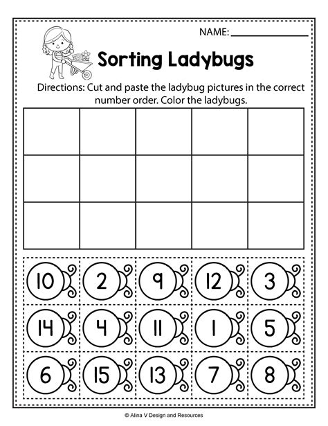 Printable Color Cut And Paste Worksheets For Kindergarten