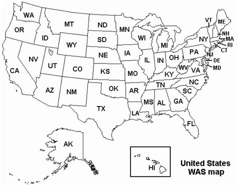 Printable Color United States Map