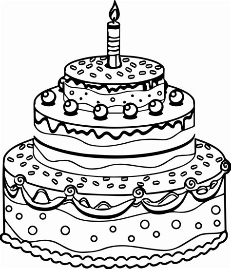 Printable Coloring Pages Cake