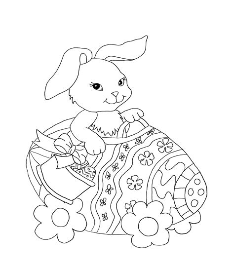 Printable Coloring Pages Easter Bunny