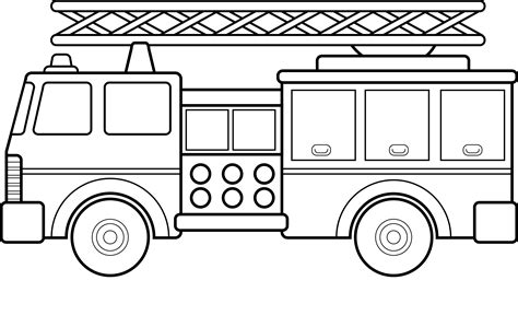 Printable Coloring Pages Fire Truck
