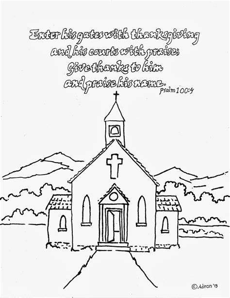 Printable Coloring Pages Of Churches
