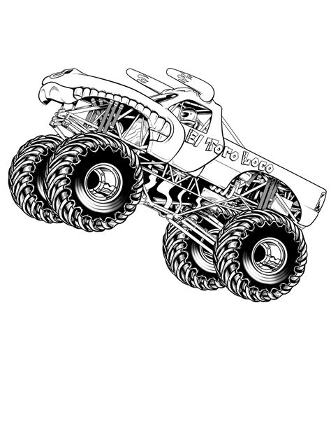 Printable Coloring Pages Of Monster Trucks