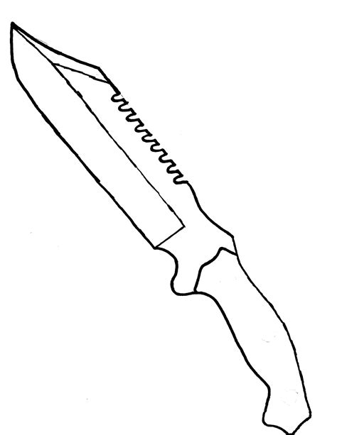 Printable Combat Knife Template