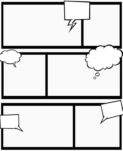 Printable Comic Strip Template With Characters
