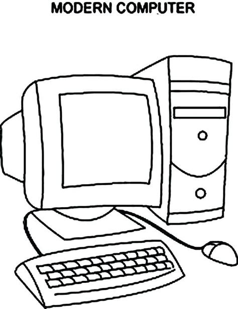 Printable Computer Parts Coloring Pages