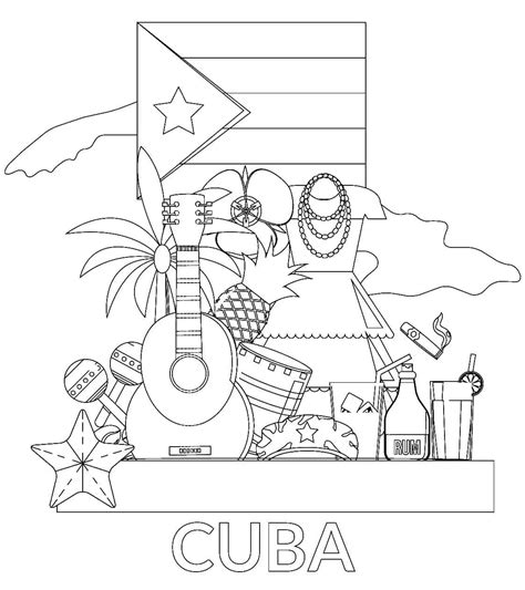 Printable Cuba Coloring Pages