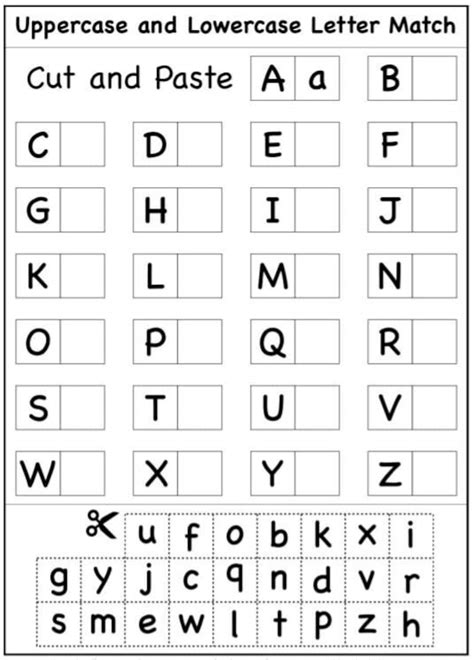 Printable Cut And Paste Alphabet Worksheets