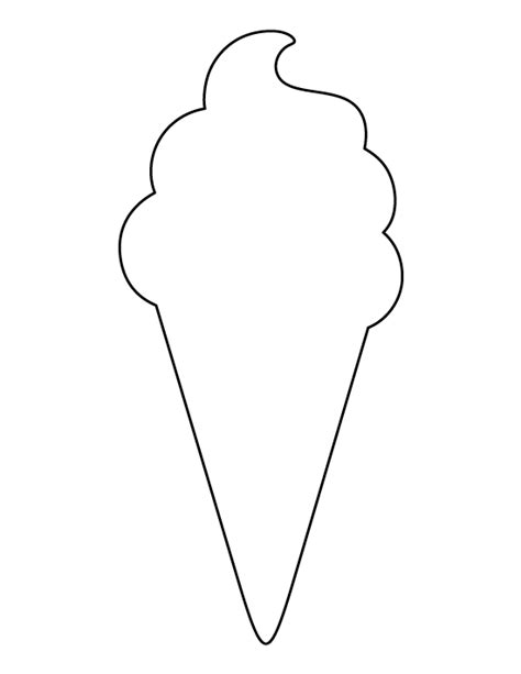 Printable Cut Out Ice Cream Cone Template