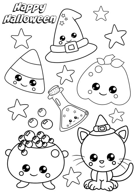 Printable Cute Halloween Coloring Pages