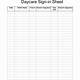 Printable Daycare Sign In And Out Sheet