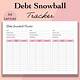 Printable Debt Snowball Tracker