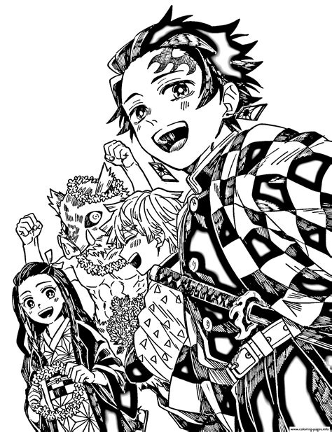 Printable Demon Slayer Coloring Pages