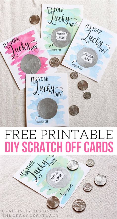 Printable Diy Scratch Off Card Templates