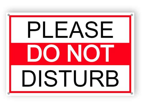 Printable Do Not Disturb Sign