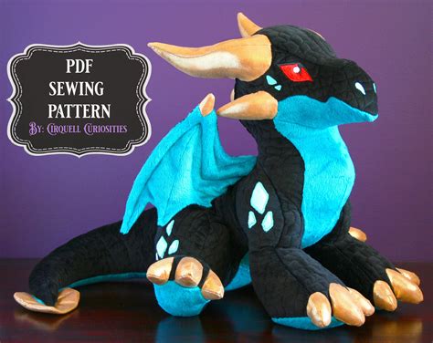 Printable Dragon Plush Pattern
