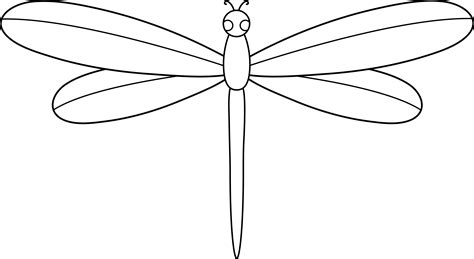 Printable Dragonfly Outline