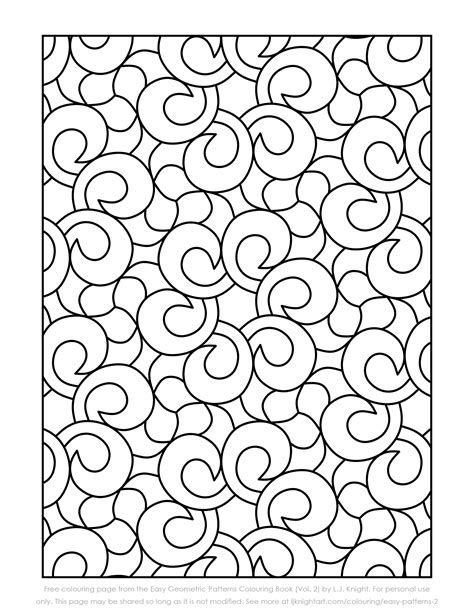Printable Easy Pattern Coloring Pages