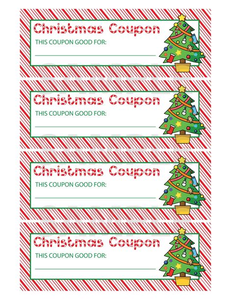 Printable Editable Free Printable Christmas Coupons
