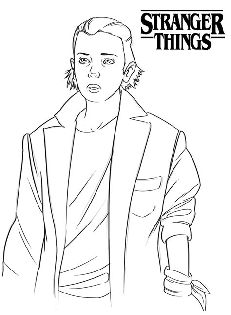 Printable Eleven Stranger Things Coloring Pages
