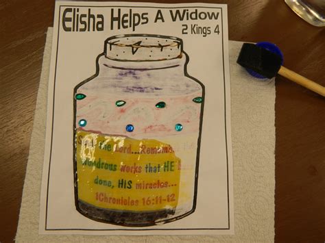 Printable Elisha And The Widow's Oil Craft