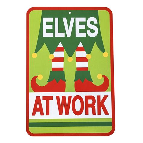 Printable Elves At Work Sign