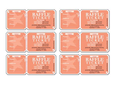 Printable Event Tickets Template Free