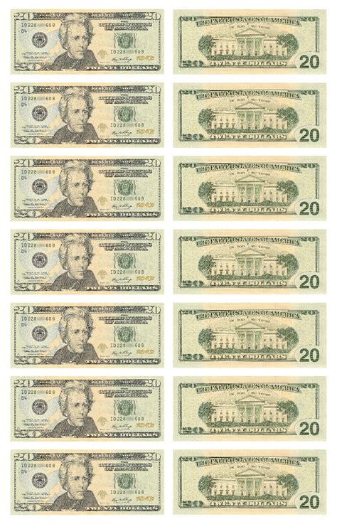 Printable Fake Money Front And Back