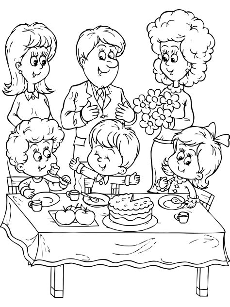 Printable Family Coloring Pages