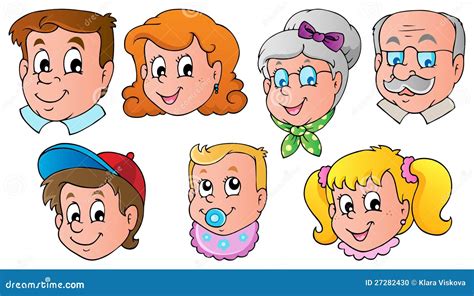 Printable Family Faces Clipart