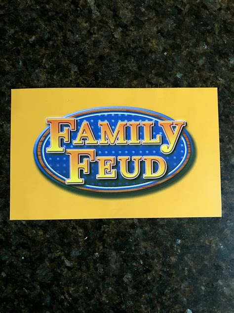 Printable Family Feud Cards