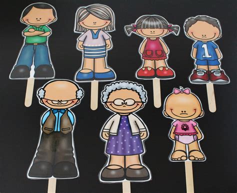 Printable Family Stick Puppet