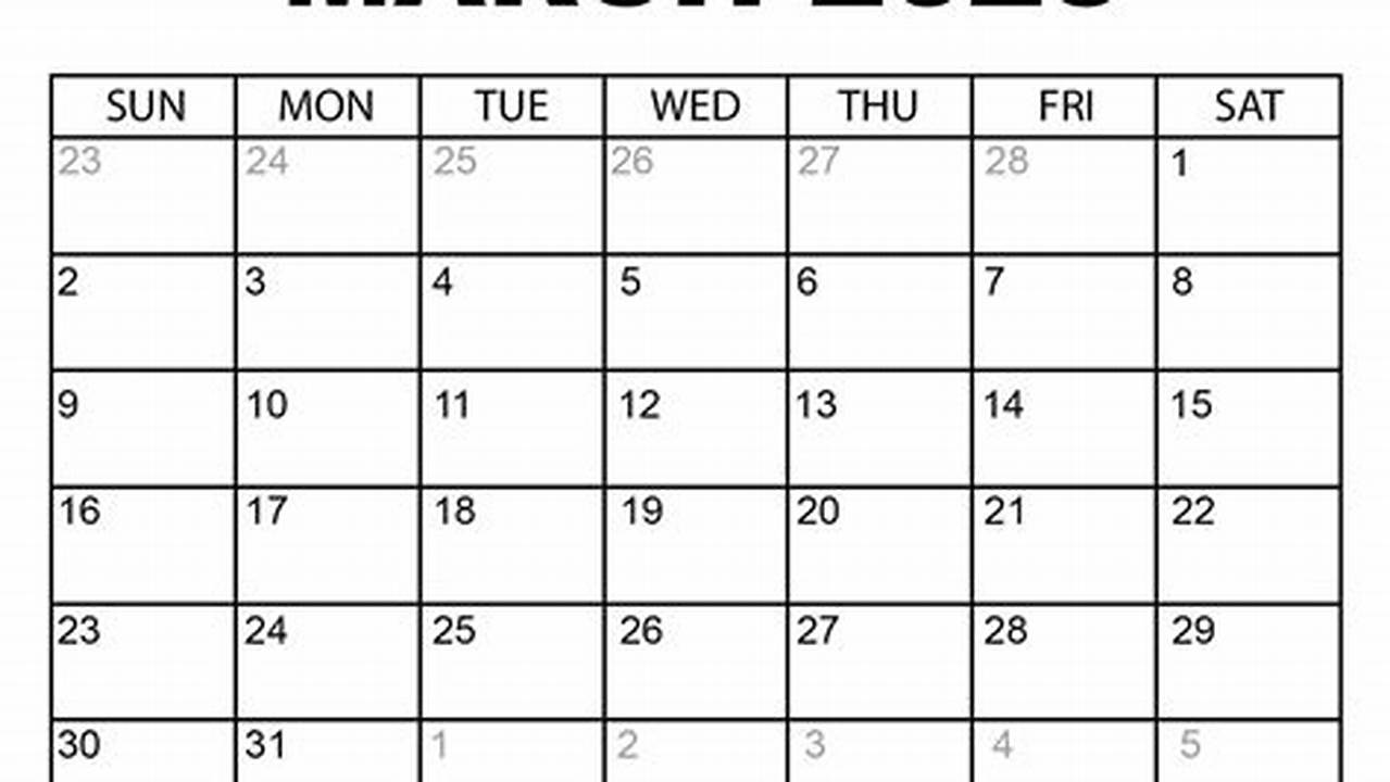 Printable February March 2025 Calendar Google