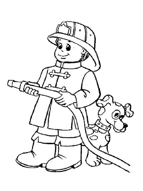 Printable Firefighter Coloring Pages