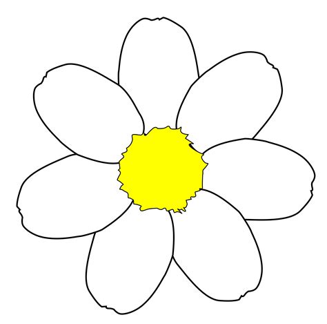 Printable Flower Outline Clipart