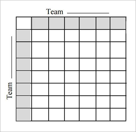 Printable Football Squares Template Excel