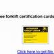 Printable Forklift Certification Wallet Card Template Free